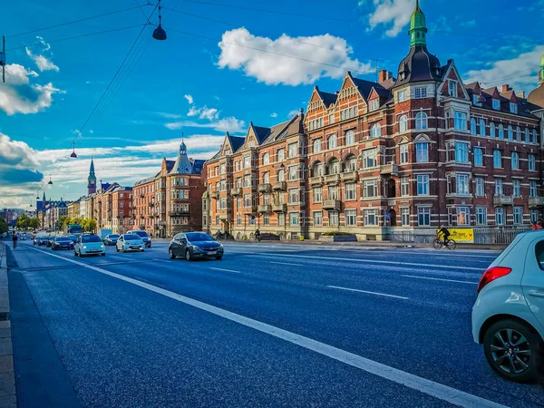 Kopenhagen Zomer Mooie Architectuur Reizen Achtergrond — Stockfoto