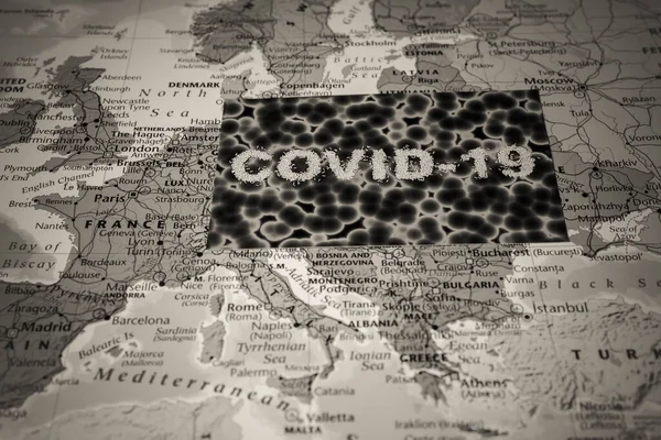 Europe Carte Coronavirus Covid Quarantaine — Photo