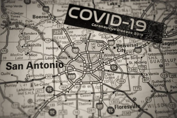 San Antonio Coronavirus Covid Karantän Bakgrund — Stockfoto