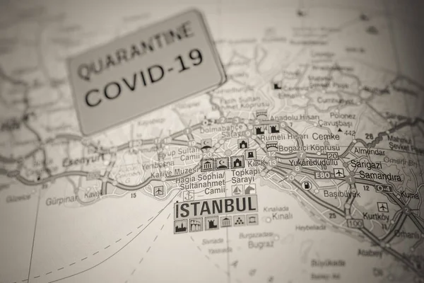 Istambul Coronavirus Covid Carantine Background — стокове фото