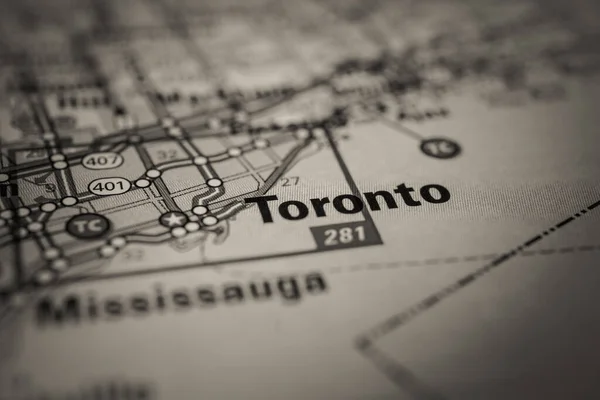 Toronto Sur Carte Voyage Canada — Photo