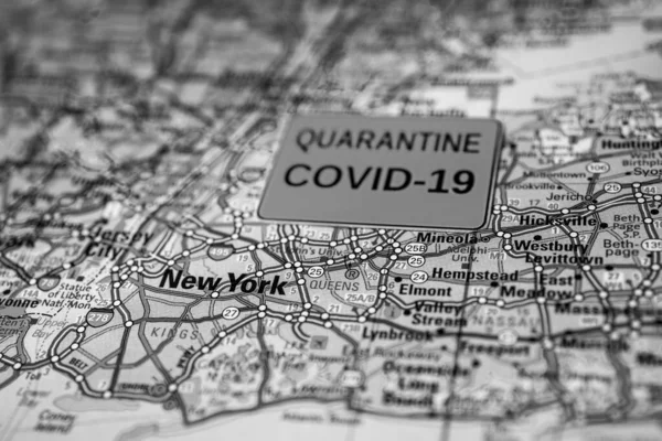 New York Coronavirus Covid Quarantaine Achtergrond — Stockfoto