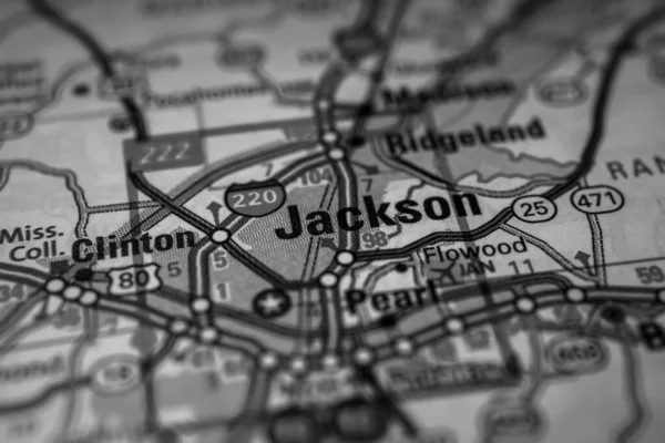 Jackson Mapa Fondo —  Fotos de Stock