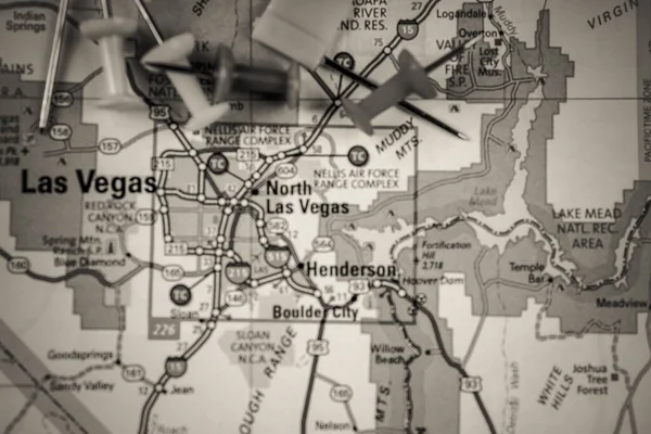 Las Vegas Mappa Usa Sfondo Viaggio — Foto Stock