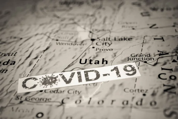 Utah State Covid Karantän Bakgrund — Stockfoto