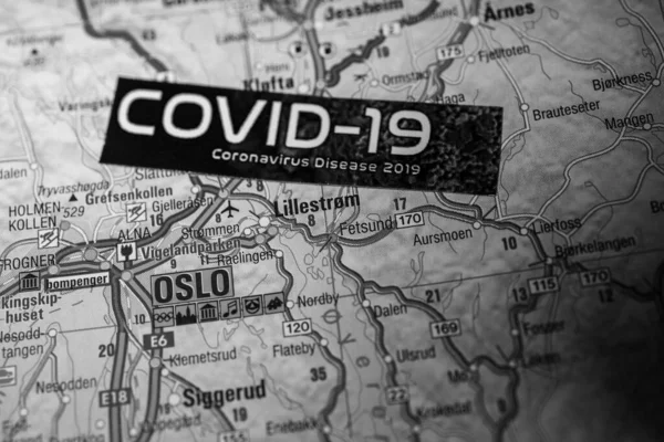 Oslo Coronavirus Covid Karantän Bakgrund — Stockfoto