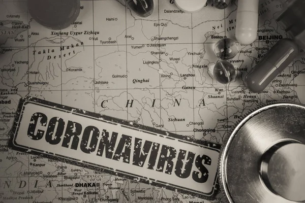 Coronavirus Die Bedrohung Durch Eine Epidemie Aus China — Stockfoto