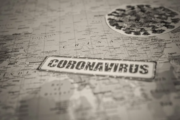 Coronavirus 来自中国的流行病的威胁 — 图库照片