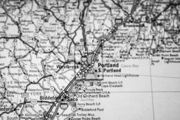 Портленд Карті Подорожей Уса — стокове фото