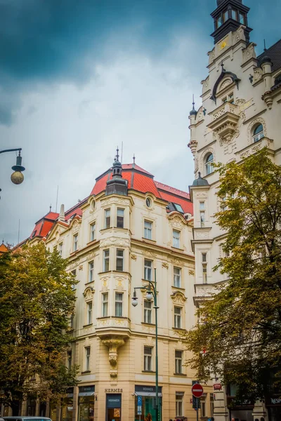 Prachtige Straten Architectuur Van Herfst Praag — Stockfoto