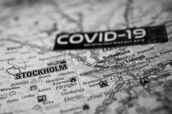 Stockholm Coronavirus Covid Karantén Háttere — Stock Fotó