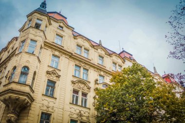 Güz Prag 'ın güzel sokakları ve mimarisi