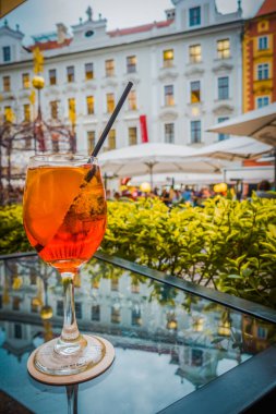 Güz Prag 'ın güzel sokakları ve mimarisi