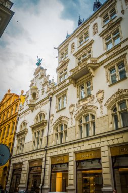 Güz Prag 'ın güzel sokakları ve mimarisi