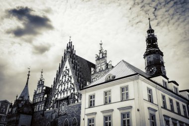 Wroclaw 'ın güzel, resimsi merkezi