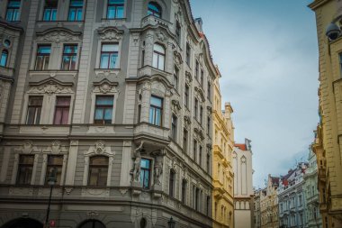 Güz Prag 'ın güzel sokakları ve mimarisi