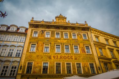 Güz Prag 'ın güzel sokakları ve mimarisi