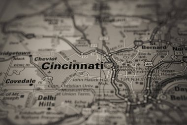 Cincinnati ABD seyahat haritası geçmişi