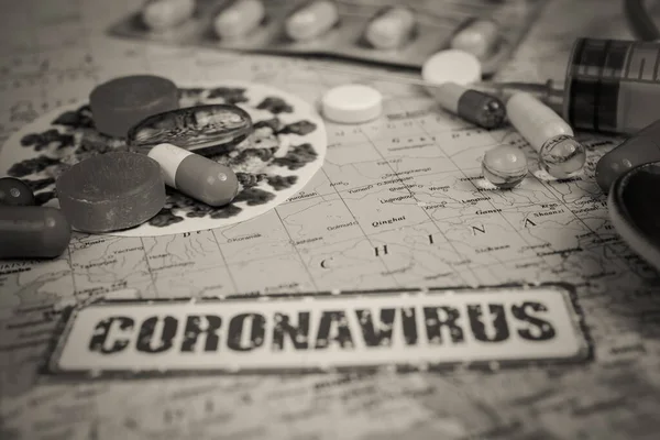 Coronavirus Μια Απειλή Από Την Κίνα Επιδημία Υγείας — Φωτογραφία Αρχείου