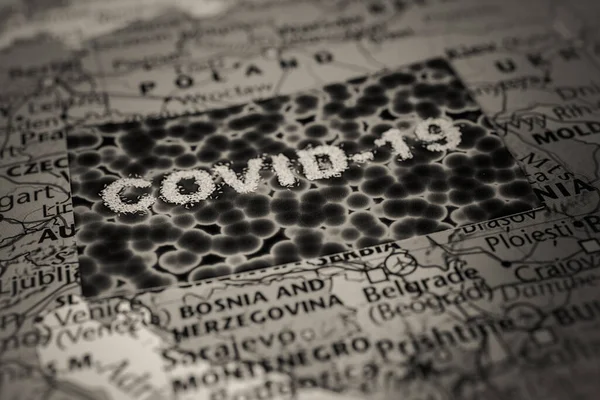 Västeuropa Coronavirus Covid Karantänbakgrund — Stockfoto