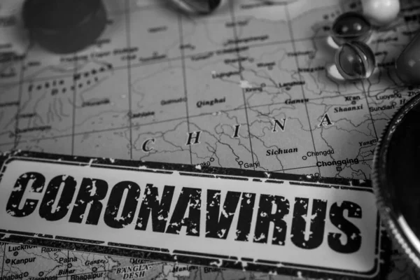 Coronavirus 来自中国的流行病的威胁 — 图库照片