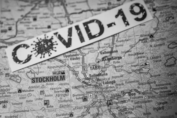 Stockholm Coronavirus Covid Karantänbakgrund — Stockfoto