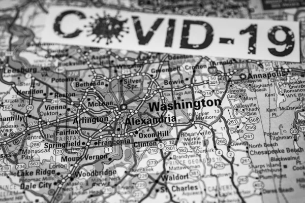 ワシントンコロナウイルスCovid 19検疫の背景 — ストック写真