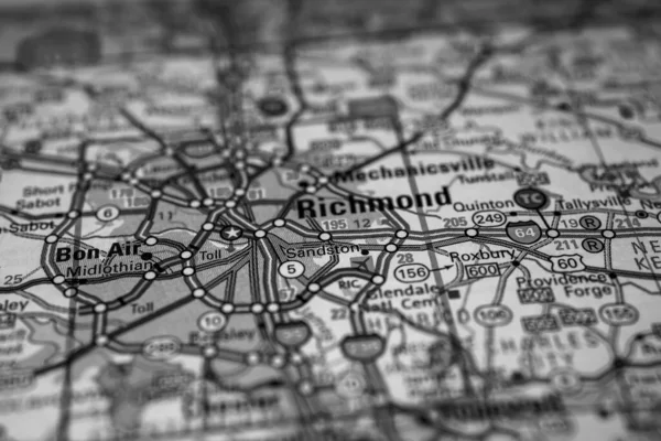 Richmond Mapa Fondo — Foto de Stock