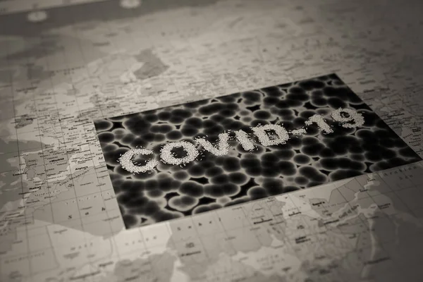 Mundo Coronavirus Covid Quarentena Fundo — Fotografia de Stock