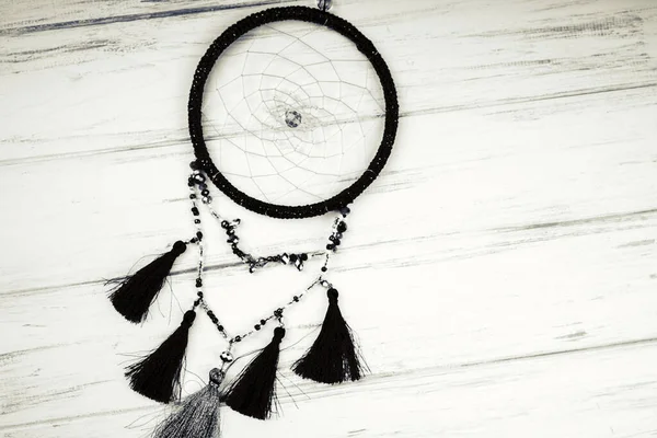 Dream Catcher Wooden Background — Stock Photo, Image