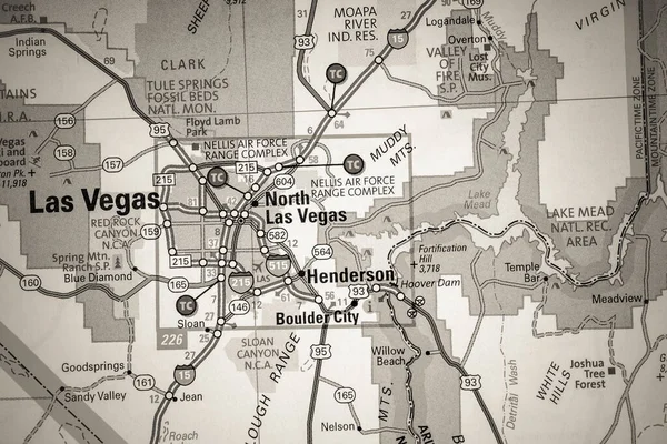 Las Vegas Mappa Usa Sfondo Viaggio — Foto Stock