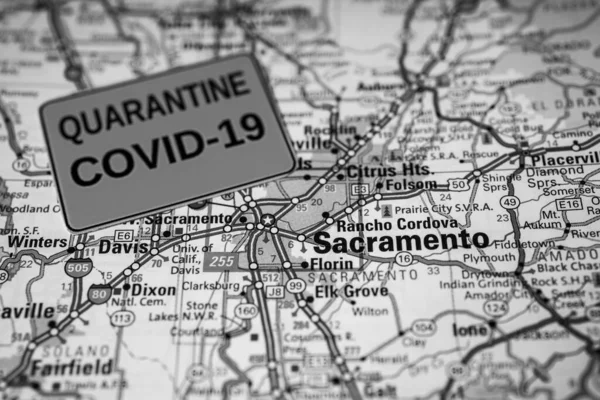 Sacramento Coronavirus Covid Karantén Háttere — Stock Fotó