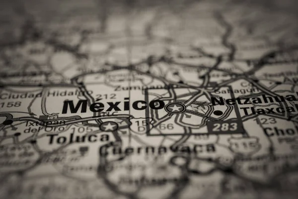 Mexico on Mexico travel map