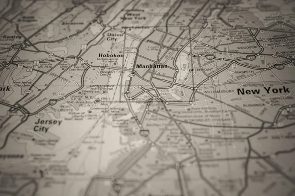 New York Abd Seyahat Haritası Geçmişi — Stok fotoğraf