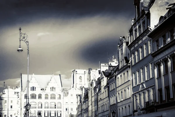 Wroclaw Central Market Square Old Colourful Houses — Stock Photo, Image