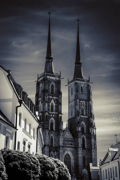 Nádherná Architektura Vratislavské Kostely — Stock fotografie