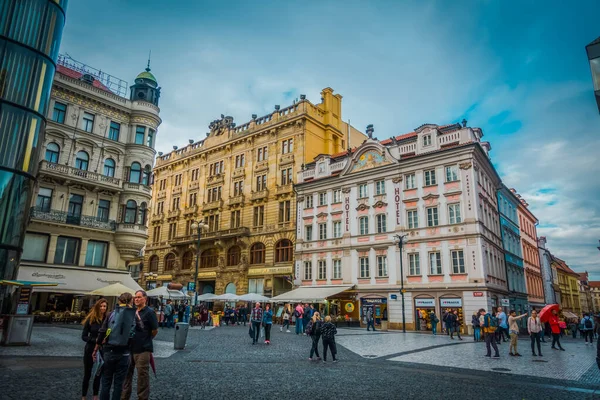 Vackra Gator Och Arkitektur Hösten Prag — Stockfoto