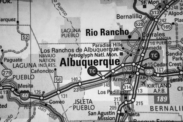 Albuquerque map Usa background. Travel