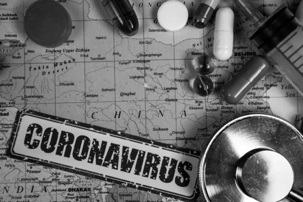 Coronavirus Amenaza Una Epidemia China — Foto de Stock