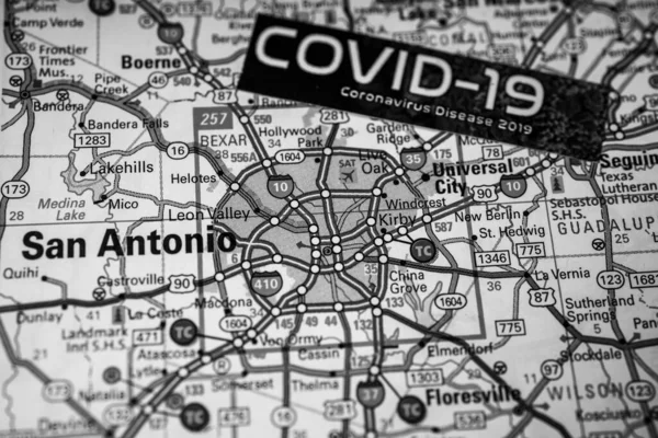San Antonio Coronavirus Covid Quarentena Fundo — Fotografia de Stock