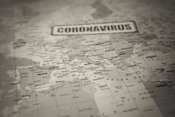 Evropa Koronaviru Nebezpečí Covid — Stock fotografie