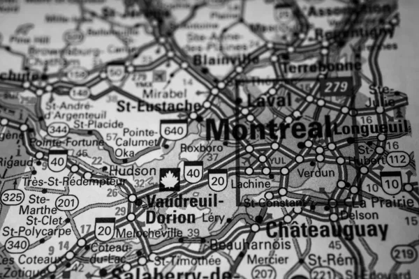 Montreal Canada Travel Map — 스톡 사진