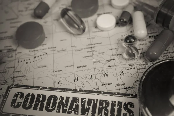 Coronavirus Dreiging Van Een Epidemie Uit China — Stockfoto