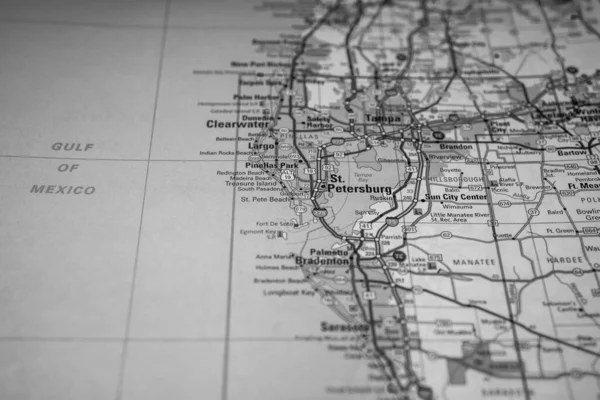 サンクトペテルスボルグ地図 — ストック写真