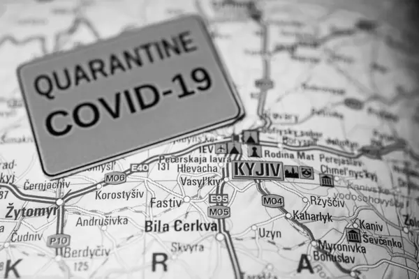 Kyiv Coronavirus Covid 19检疫背景 — 图库照片