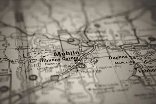 Mobile Usa Map Background — стокове фото
