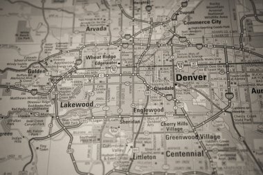 Denver ABD seyahat haritası arka planı
