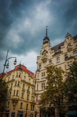 Güz Prag 'ın güzel sokakları ve mimarisi