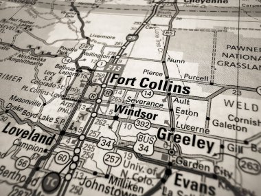 Fort Collins ABD harita geçmişi