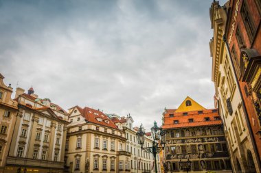 Güz Prag 'ın güzel sokakları ve mimarisi